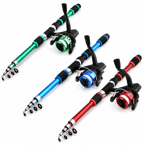 Telescopic fishing rod - telescopic, set
