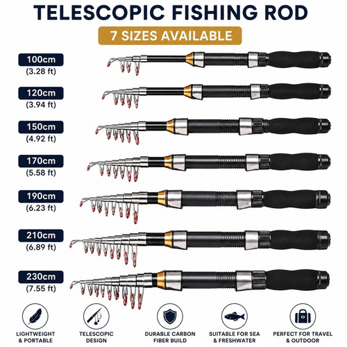 Carbon fiber telescopic - carbon,