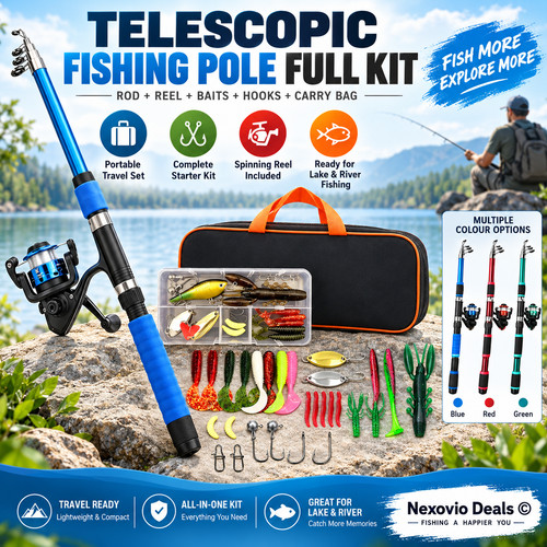 Fishing pole set full - fishing,