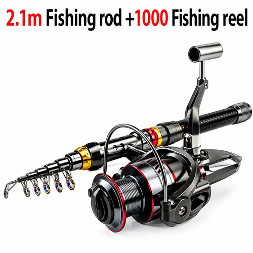 Telescopic fishing rod - fishing, reel