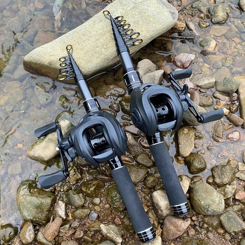 Telescopic fishing rod - telescopic, reel